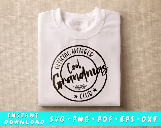 Official Member Cool Grandmas Club SVG SVG HappyDesignStudio 