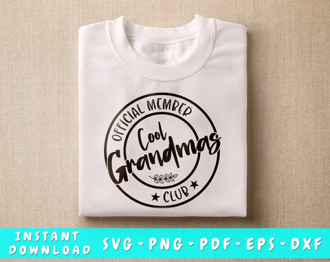 Official Member Cool Grandmas Club SVG SVG HappyDesignStudio 