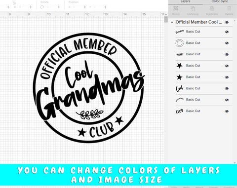 Official Member Cool Grandmas Club SVG SVG HappyDesignStudio 