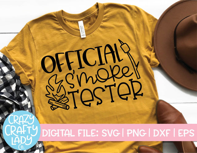 Official S'more Tester | Camping SVG Cut File SVG Crazy Crafty Lady Co. 