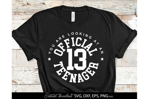 Official Teenager 13th SVG | 13th Birthday Shirt SVG | Happy 13th Birthday SVG March Design Studio 