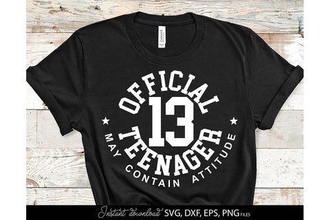 Official Teenager 13th SVG | 13th Birthday Shirt SVG | Happy 13th Birthday SVG March Design Studio 