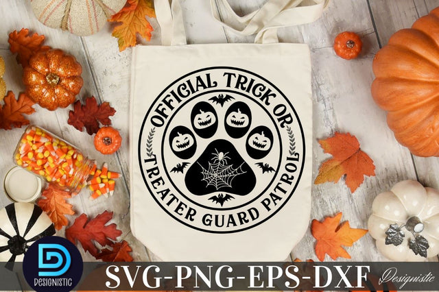 Official trick or treater guard patrol, Halloween Dog SVG SVG DESIGNISTIC 