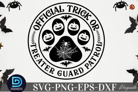 Official trick or treater guard patrol, Halloween Dog SVG SVG DESIGNISTIC 