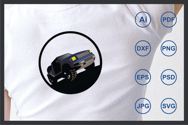 Offroad vehicle design illustration SVG Leamsign Studio 