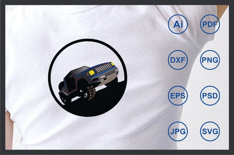 Offroad vehicle design illustration SVG Leamsign Studio 