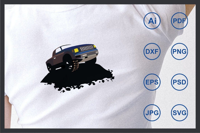 Offroad vehicle design illustration SVG Leamsign Studio 