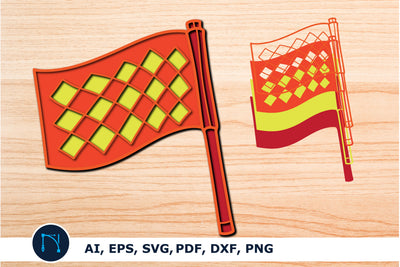 offside flag multilayer cut SVG mandala SVG MD JOYNAL ABDIN 