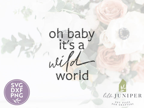 Oh Baby It's a Wild World SVG | Nursery SVG | Farmhouse Sign SVG SVG LilleJuniper 