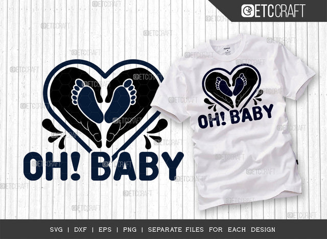 Oh Baby SVG Cut File | Newborn Svg | Lettle Boss Svg | Cute Baby Svg | Baby Quotes | ETC T00095 SVG ETC Craft 