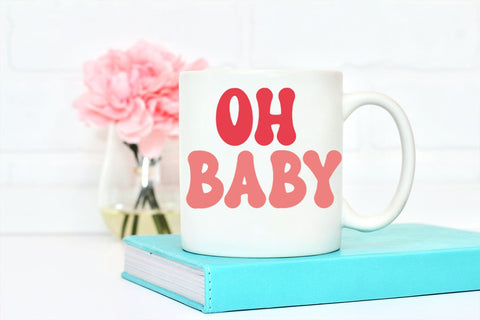 Oh Baby Valentine SVG I Groovy Valentines Day SVG SVG Happy Printables Club 