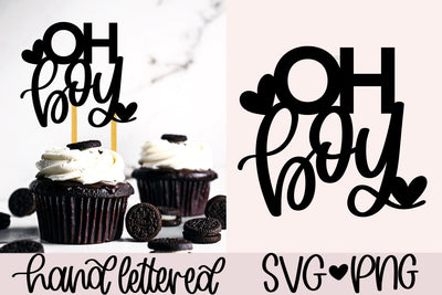 Oh boy cake topper SVG SVG AnitaAlyiaLettering 