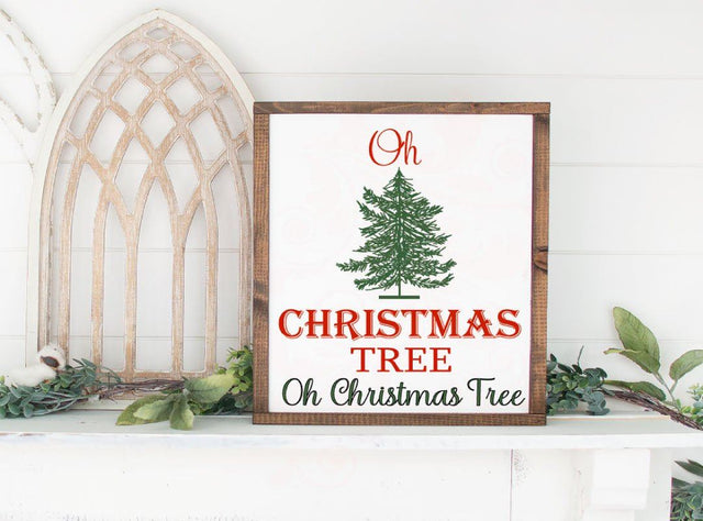 Oh Christmas Tree svg, Trending Christmas Decor, Farmhouse, Christmas Cut File, Holiday Home Decor, Christmas carols, cricut, cutting file SVG Farmstone Studio Designs 