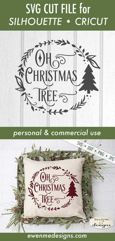 Oh Christmas Tree - Wreath - SVG SVG Ewe-N-Me Designs 