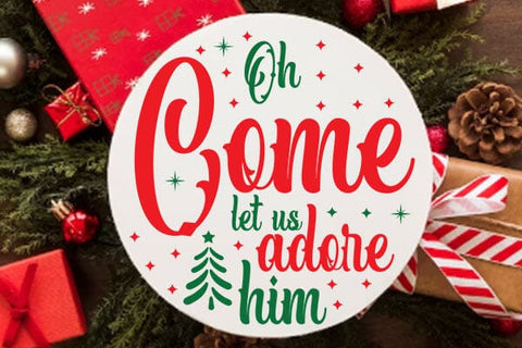Oh Come Llet Us Adore Him SVG Angelina750 