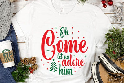 Oh Come Llet Us Adore Him SVG Angelina750 