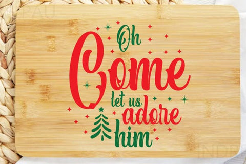 Oh Come Llet Us Adore Him SVG Angelina750 