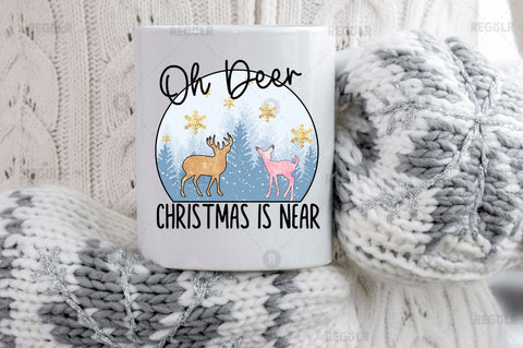 Oh deer christmas is near SVG Sublimation Regulrcrative 