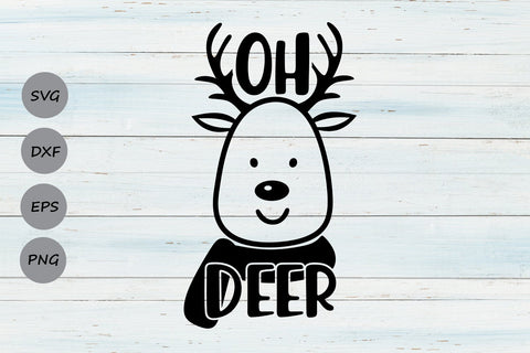 Oh Deer| Christmas Reindeer SVG Cutting Files. SVG CosmosFineArt 