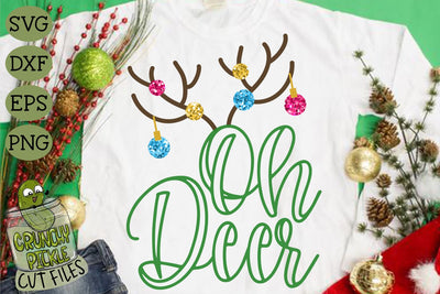 Oh Deer Christmas SVG Cut File SVG Crunchy Pickle 