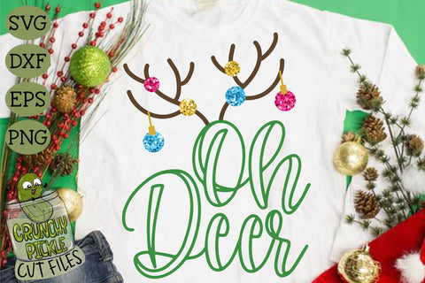 Oh Deer Christmas SVG Cut File SVG Crunchy Pickle 
