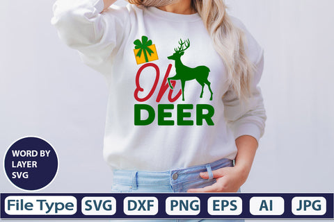 Oh Deer SVG Cut File SVGs,quotes-and-sayings,food-drink mini-bundles,print-cut,on-sale Clipart Clip Art Sublimation or Vinyl Shirt Design SVG DesignPlante 503 