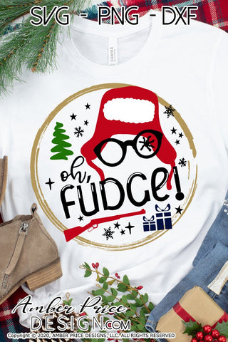 Oh, Fudge! Ralphie themed Christmas SVG PNG DXF SVG Amber Price Design 