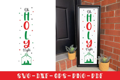 Oh Holy Night, Christmas Porch Sign SVG SVG CraftLabSVG 