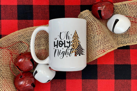 Oh Holy Night, Christmas Sublimation Design Sublimation CraftLabSVG 