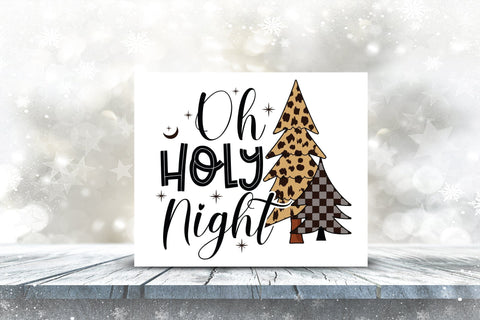 Oh Holy Night, Christmas Sublimation Design Sublimation CraftLabSVG 