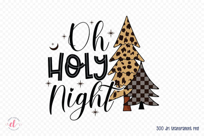 Oh Holy Night, Christmas Sublimation Design Sublimation CraftLabSVG 
