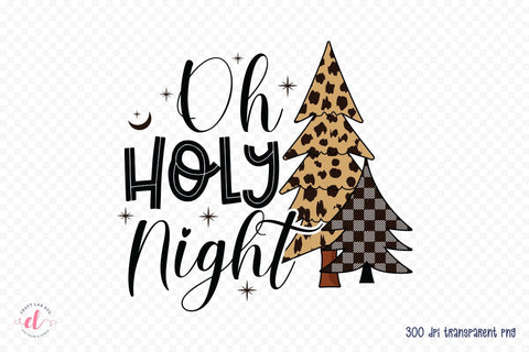 Oh Holy Night, Christmas Sublimation Design Sublimation CraftLabSVG 