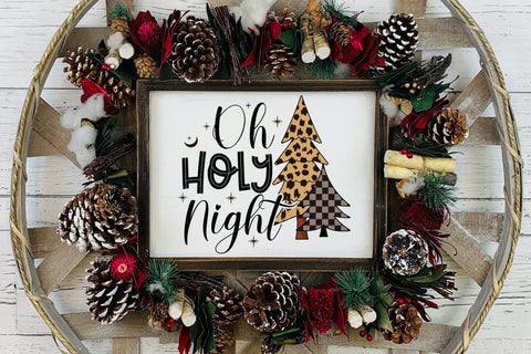Oh Holy Night, Christmas Sublimation Design Sublimation CraftLabSVG 