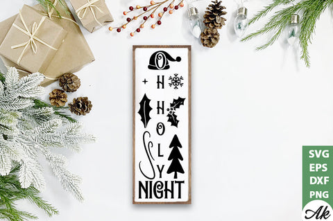 Oh holy night porch sign SVG SVG akazaddesign 