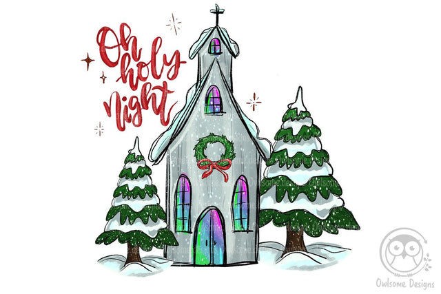 Oh Holy Night Sublimation Design Sublimation LAM HOANG THUY 