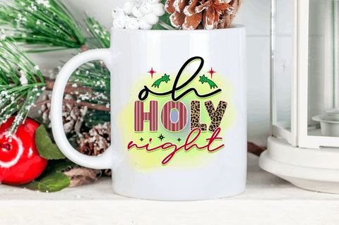 Oh holy night Sublimation PNG, Sublimation Christmas Design Sublimation Regulrcrative 