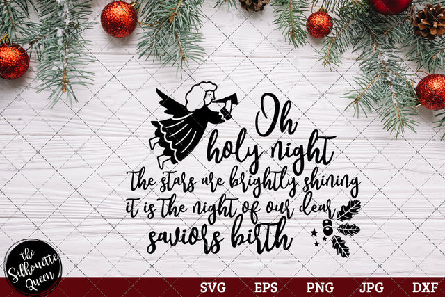 Oh holy night the stars are brightly SVG Loveleen Kaur 