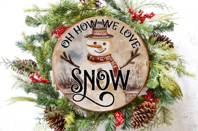 Oh How We Love Snow Round Sublimation Sublimation Jagonath Roy 