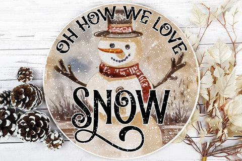 Oh How We Love Snow Round Sublimation Sublimation Jagonath Roy 