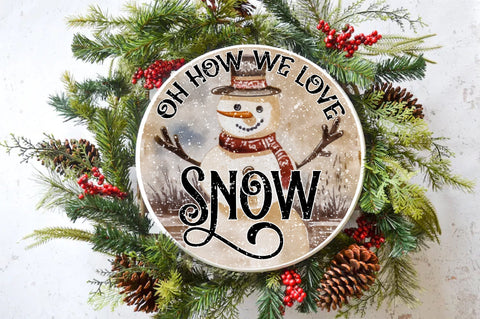 Oh How We Love Snow Round Sublimation Sublimation Jagonath Roy 