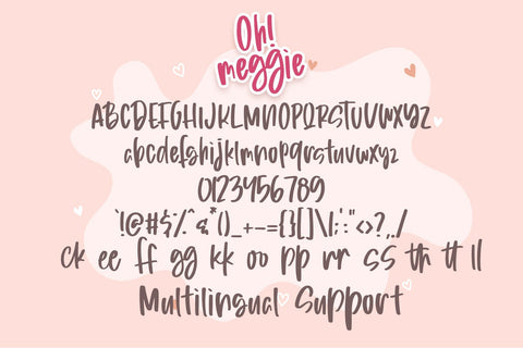 Oh! Meggie - Handwritten Font Font Dm Letter Studio 