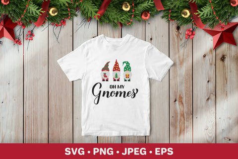 Oh my Gnomes. Funny Christmas quote. Cute holidays gnomes SVG LaBelezoka 