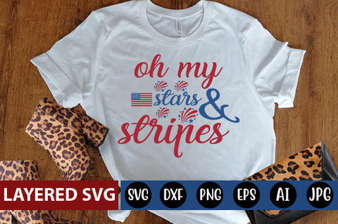 Oh My Stars and Stripes SVG cut file SVG Blessedprint 