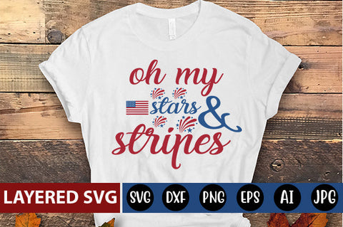 Oh My Stars and Stripes SVG cut file SVG Blessedprint 