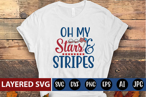 oh my stars and stripes SVG cute file SVG Blessedprint 