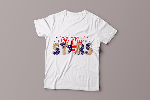 Oh My Stars | Patriotic Sublimation Design Sublimation CraftLabSVG 