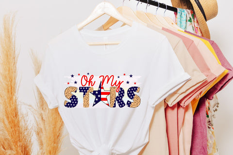 Oh My Stars | Patriotic Sublimation Design Sublimation CraftLabSVG 