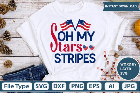 Oh My Stars Stripes Svg Cut File SVG DesignPlante 503 