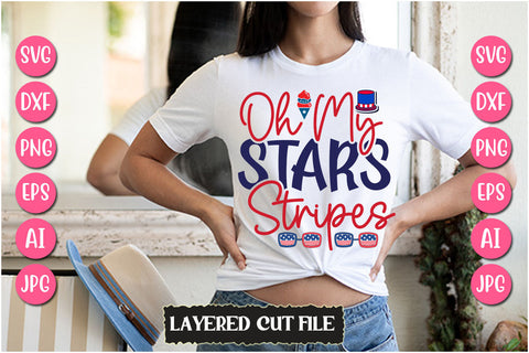 Oh My Stars Stripes SVG Cut File SVG Newmockups 
