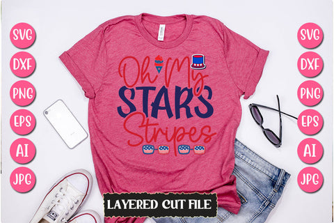 Oh My Stars Stripes SVG Cut File SVG Newmockups 